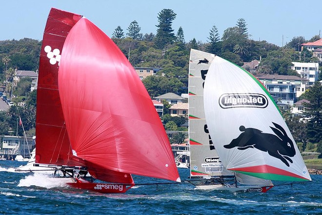 Race 17 5 February 2012 - 18ft Skiffs Australian Championship 2012 &copy; Frank Quealey /Australian 18 Footers League http://www.18footers.com.au